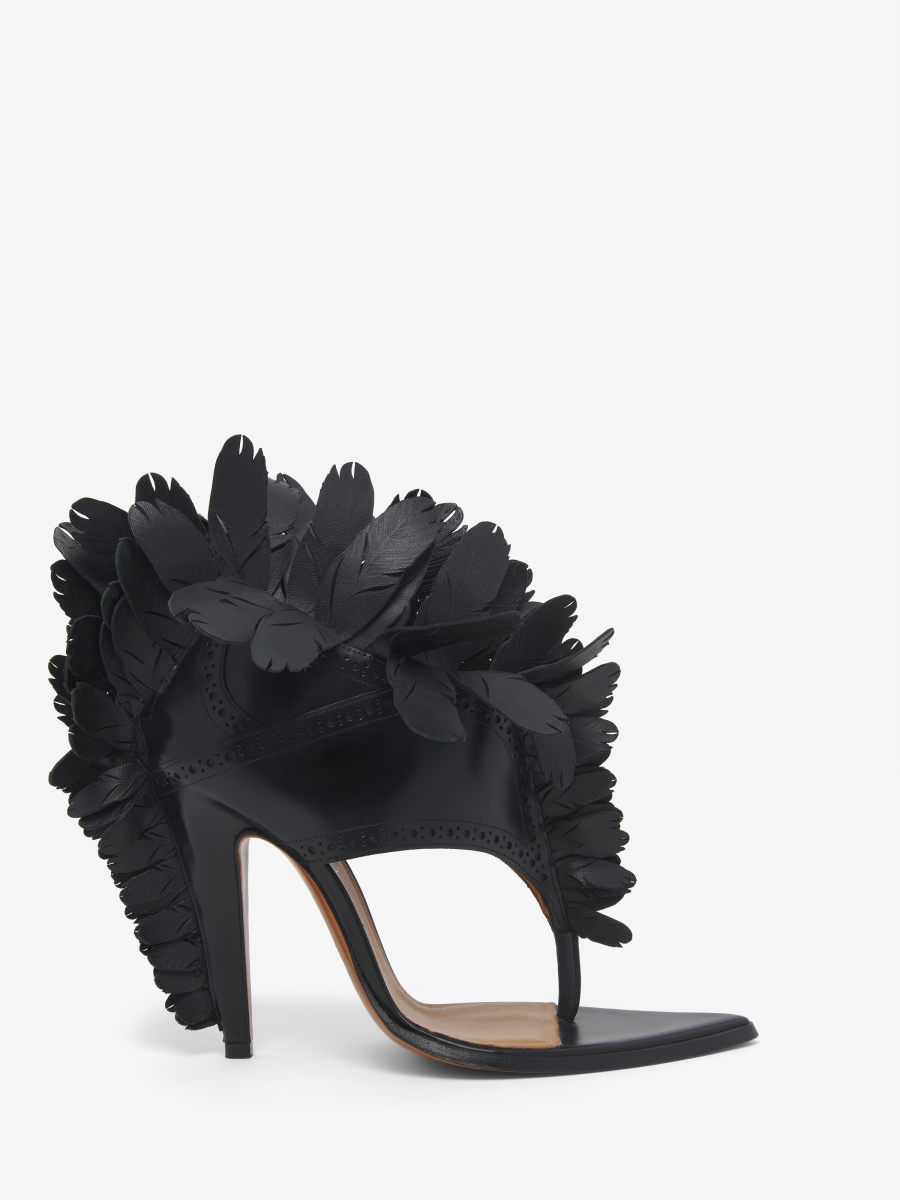 ALEXANDER MCQUEEN - Feathered Sandal - Item 823894WIAD31000